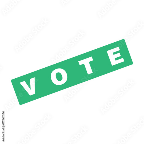 Vote Letter Rubber Stamp Template Design