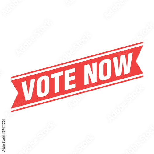 Vote Now Letter Rubber Stamp Template Design