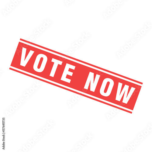 Vote Now Letter Rubber Stamp Template Design