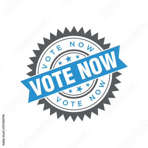 Vote Now Letter Rubber Stamp Template Design