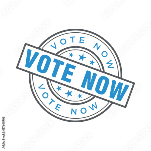 Vote Now Letter Rubber Stamp Template Design