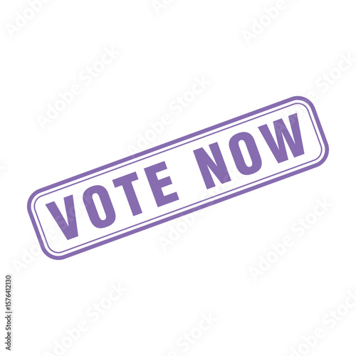 Vote Now Letter Rubber Stamp Template Design