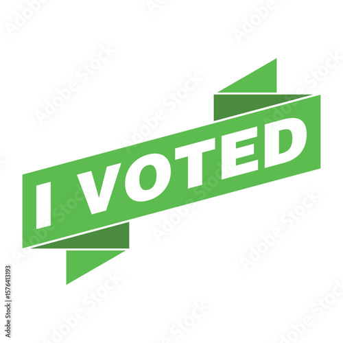 I Voted Letter Rubber Stamp Template Design