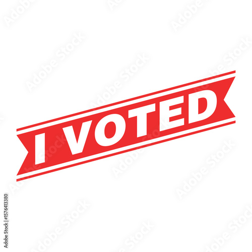 I Voted Letter Rubber Stamp Template Design