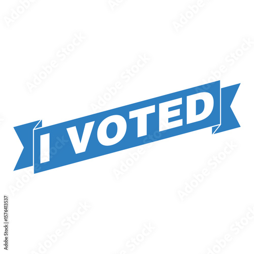 I Voted Letter Rubber Stamp Template Design