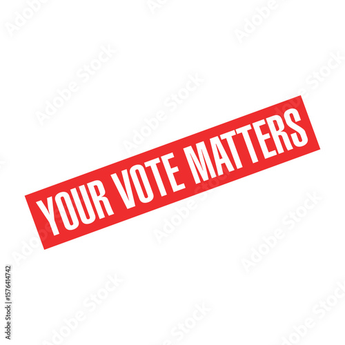 Your Vote Matters Letter Rubber Stamp Template Design