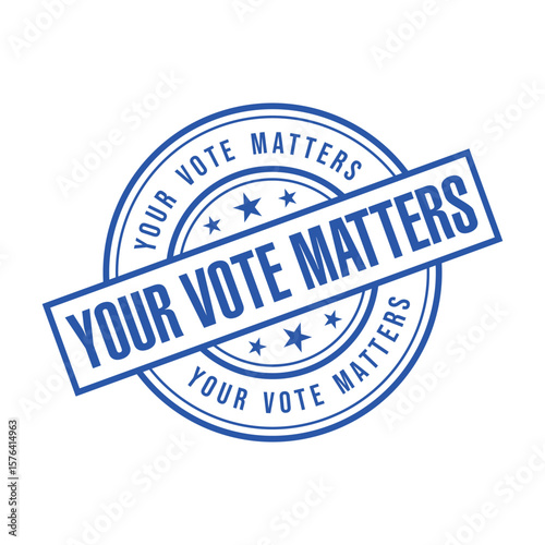 Your Vote Matters Letter Rubber Stamp Template Design