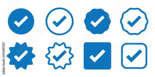 Social media and Profile Verified badge icon. Check and Approved, Accept, Instagram verified badge icon. vector illustration. Green verified badge icon vector set. green check mark icon vector set.
