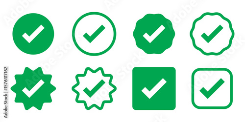 check mark icon button set. check box icon with right or correct buttons and yes checkmark tick box icons - checkbox symbol sign. check mark box square frame. vector illustration