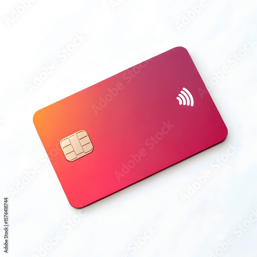 Finance credit card icon in 3D clay render with soft drop shadow on a clean white minimal background