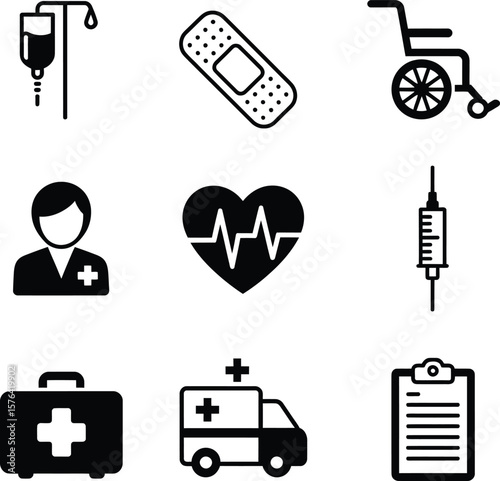 Healthcare Symbols Collection Vector