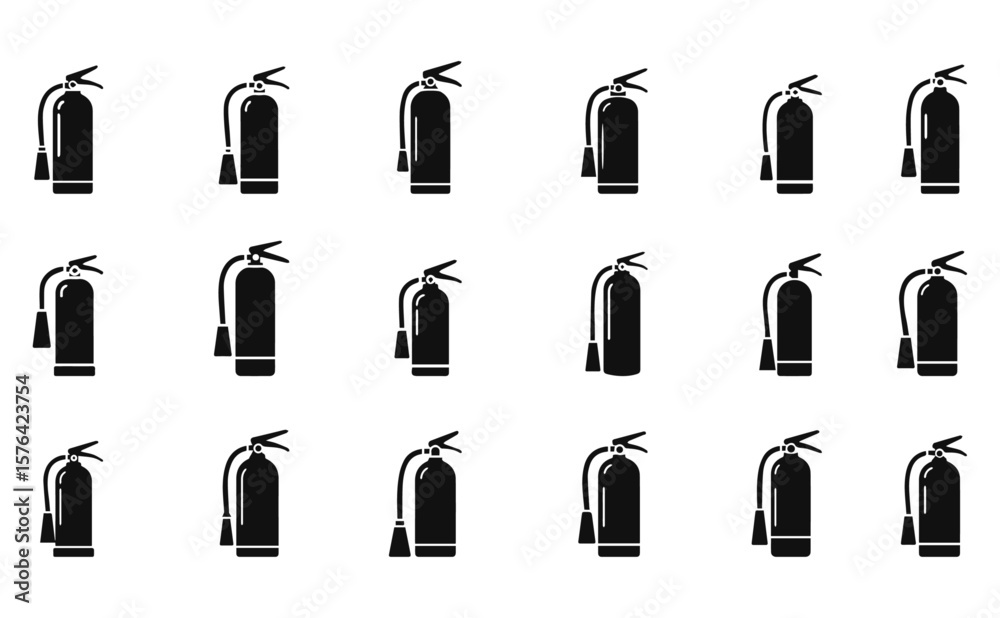 Fototapeta premium fire extinguisher set