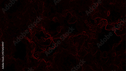 Abstract dark background featuring a subtle blend of deep black and crimson red hues with neural circuits or molten lava flows. Organic and smoky, with a low-light, mysterious ambiance ideal for sci-f