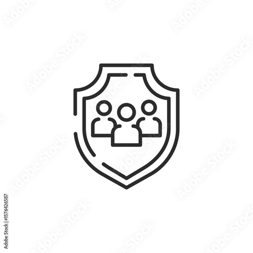 Community protection icon. Simple community protection icon for social media app and web design. Vector illustration