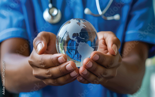 hands holding globe