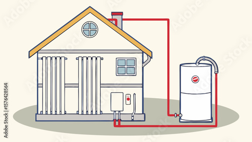 Explore solar water heater system for home heating and hot water energy efficient solution diagram design