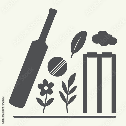 Chemical plant in test tubes icon set for food business design