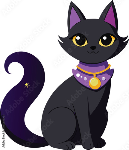 Black Cats Vector Illustration, Halloween Black Cat T-Shirt Design, Black Cat silhouette, black cat - vector , Spooky Black Cat Vector Illustration , black cat paw print clip art, vector style, 