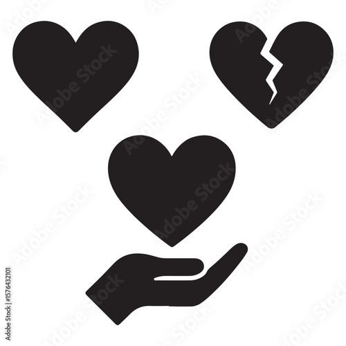 Red heart in hands vector illustration, a romantic symbol of love and passion, perfect for Valentine's Day designs