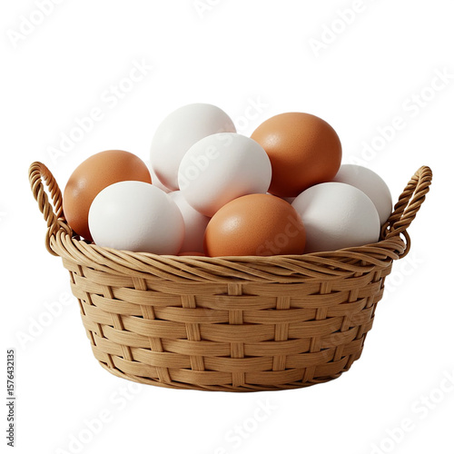 Wallpaper Mural Fresh Farm Eggs in Rustic Basket A Perfect Kitchen Staple Torontodigital.ca