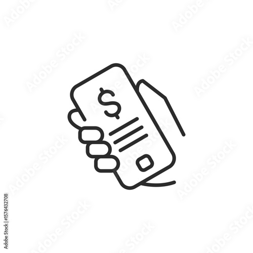 Mobile payment icon. Simple mobile payment icon for social media, app and web design. Vector illustration