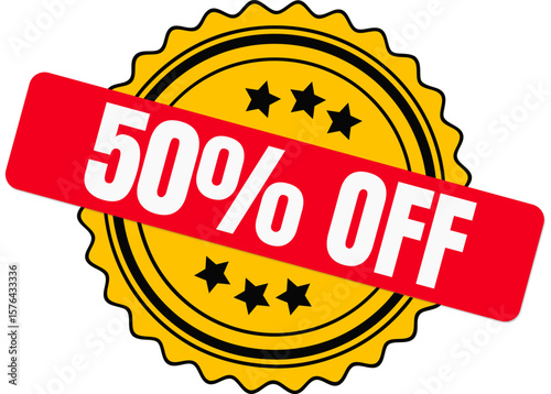 50% Off Sale, 50 percent off promotion, Sales concept, 