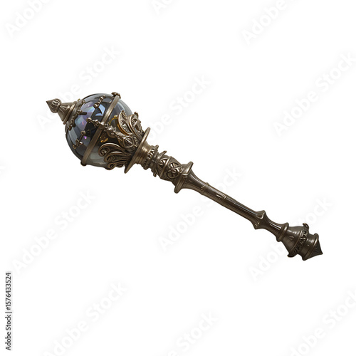 Intricate ceremonial mace with decorative ornate details