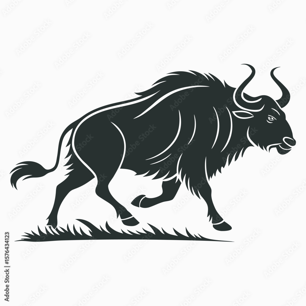 Fototapeta premium vector illustration of a rhinoceros