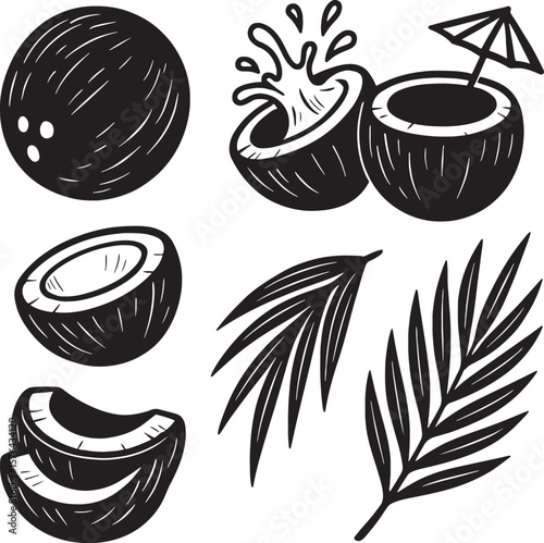 set of coffee beans