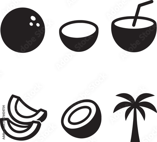 set of vector icons of food