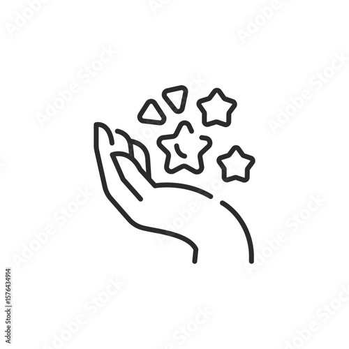 Magic hand icon. Simple magic hand icon for social media app and web design. Vector illustration