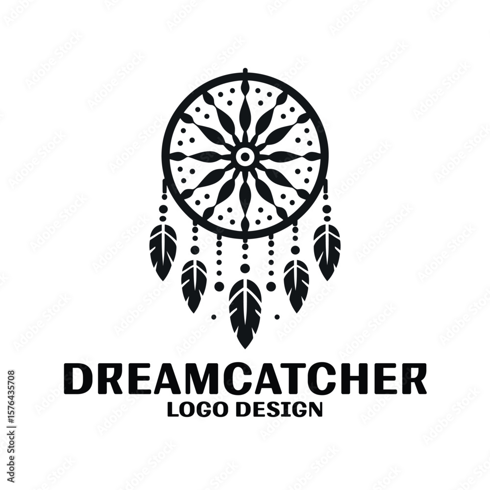 Obraz premium Dreamcatcher Vector Logo Design