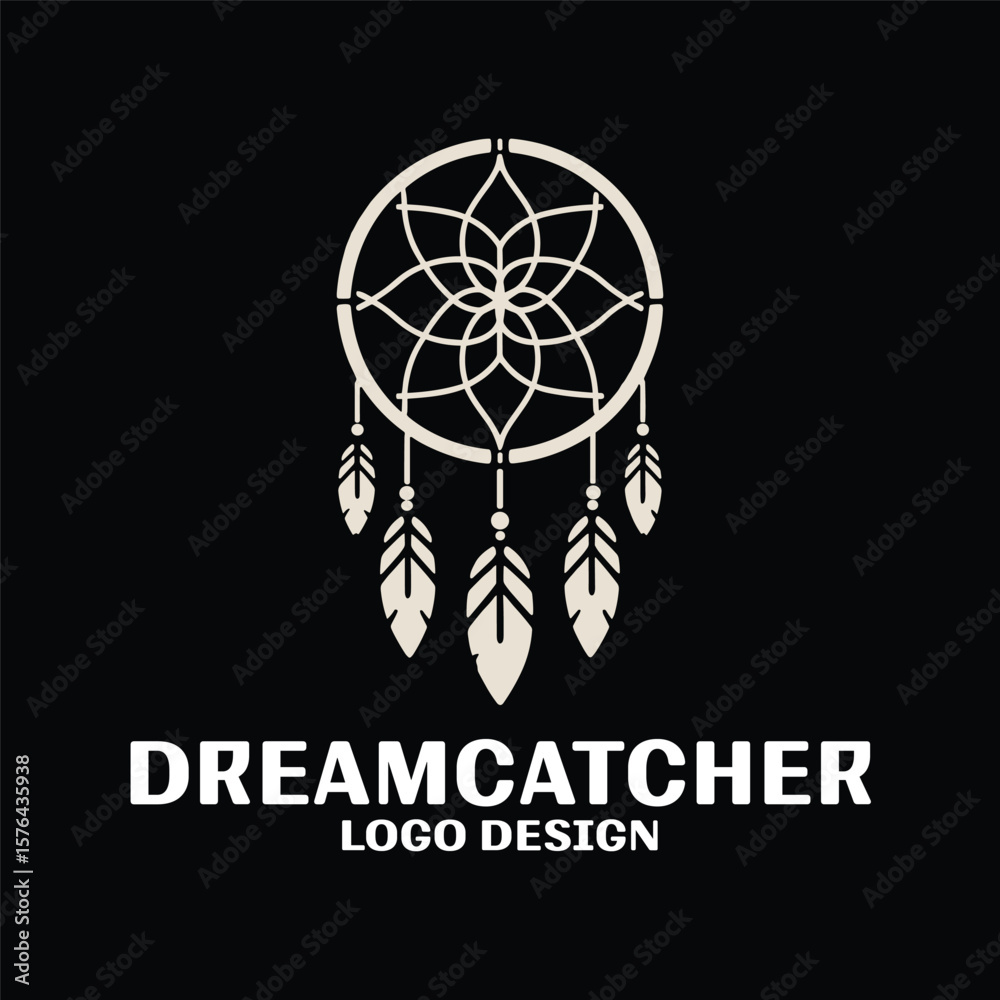 Fototapeta premium Dreamcatcher Vector Logo Design