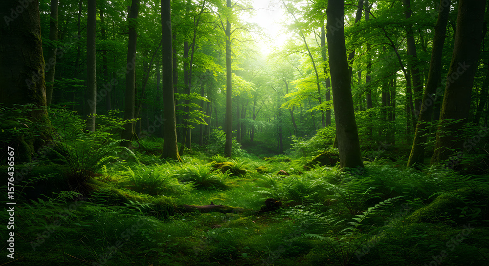 Fototapeta premium Green Natural Desktop Backgrounds: Lush & Serene Wallpapers