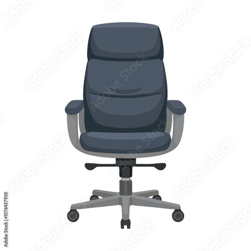 Illustration of a Comfortable Office Chair with Adjustable Height and Swivel Base Perfect for Long Hours of Work and Relaxation at Home