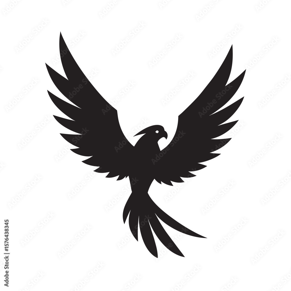 Obraz premium Parrot In Flight With Spread Tail