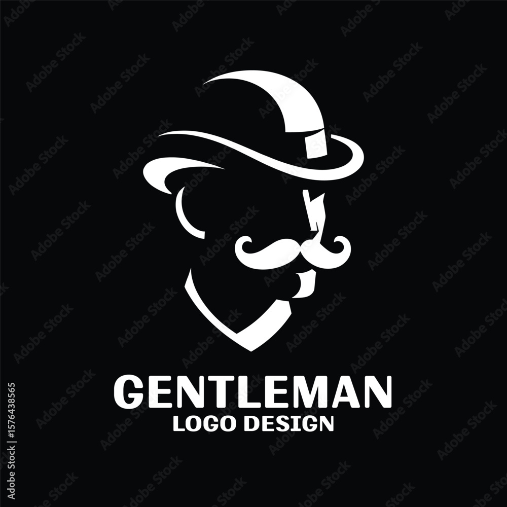Fototapeta premium Gentleman Vector Logo Design 