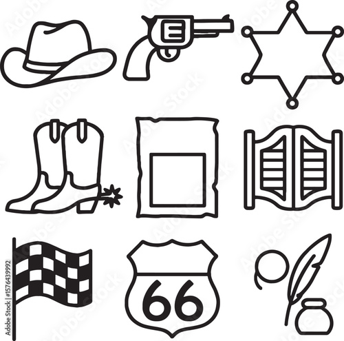 set of clothes and accessories