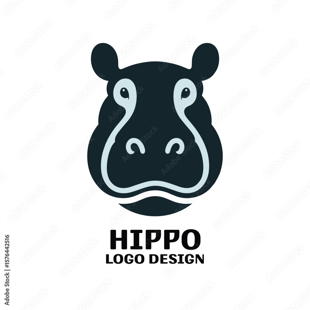 Fototapeta premium Hippo Vector Logo Design 