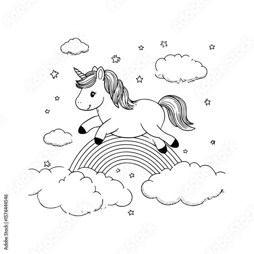 unicorn sign graphic for silhouette graphic black art
