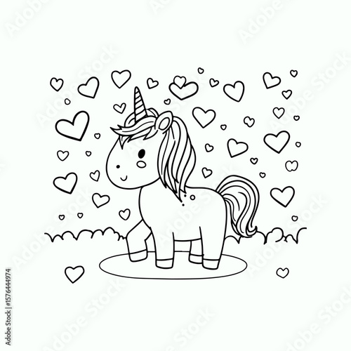 unicorn lover black clip art heart love unicorn design