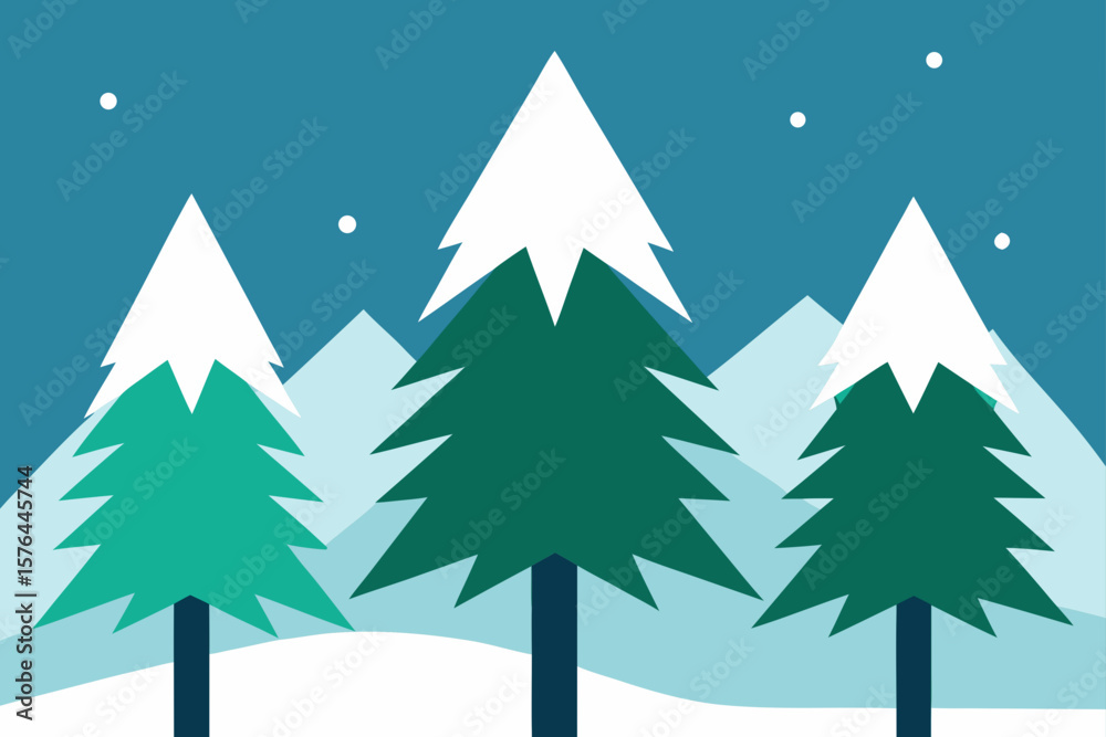 Obraz premium winter landscape with trees