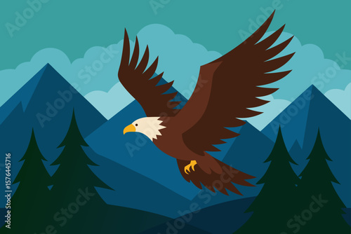 bald eagle in the sky