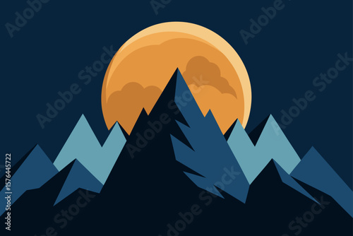 mountain landscape vector illustration
