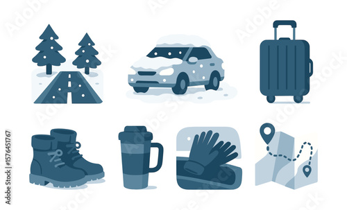 Winter travel essentials and accessories for a cozy season