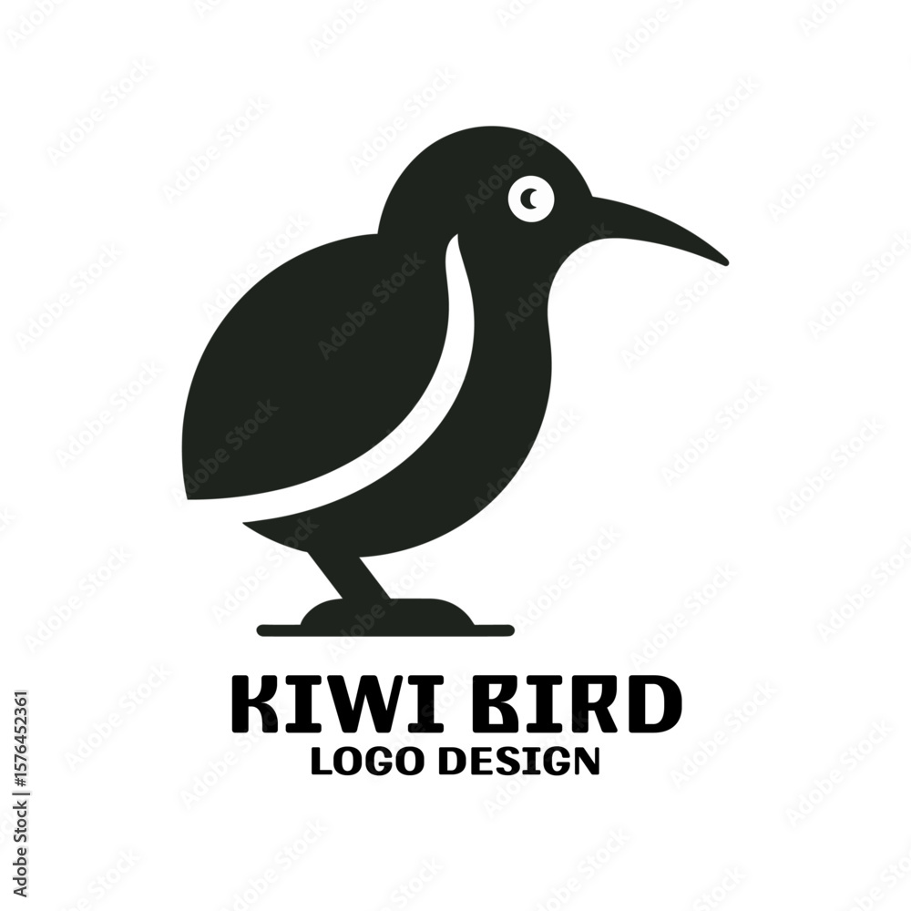 Obraz premium Kiwi Bird Vector Logo Design 