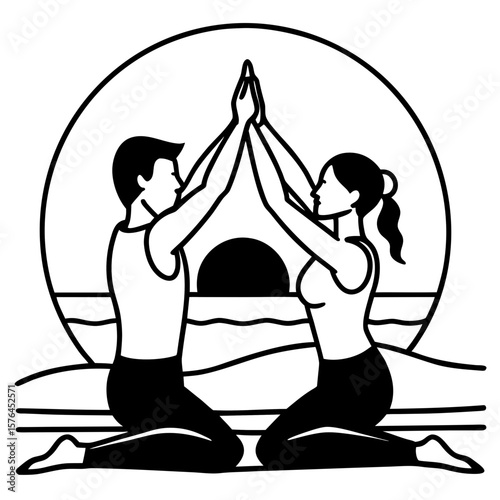 yoga on the beach