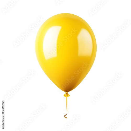yellow balloon isolated  on transparency background
