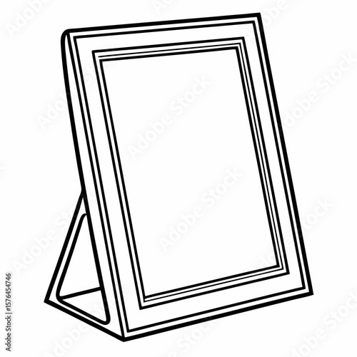 Vector illustration of an elegant tabletop frame for home decor and photography display