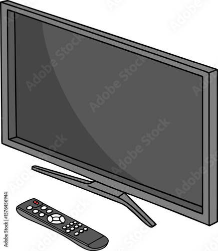 vector illustration of a tv